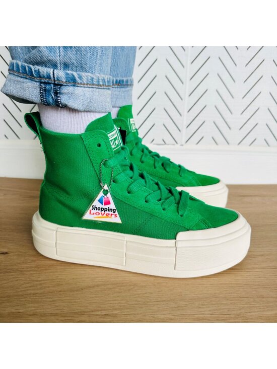 ⭐Converse Ctas Cruise Hi Platform Men Shoes 6 Canvas Suede Green Sneaker A10239C